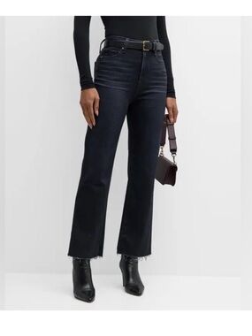 PAIGE Black High-Rise Flare Jeans